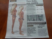 \バービードールの体型比べです
