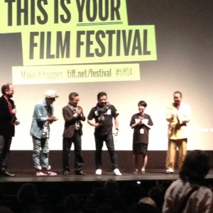 開演前。インタビューで盛り上がる会場