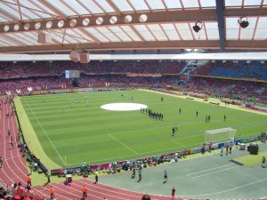 ドイツのニュルンベルク市のスタジアム。2006年W杯にスタッフとして参加したときに著者が撮影。©Yoko Morgenstern